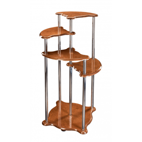 Подставка под цветы Ступенька на 4 горшка (комбинированная)