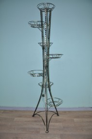 Стойка под цветы из металла Классика Квадрат на 7 горшков