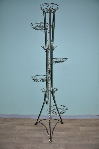 Стойка под цветы из металла Классика Квадрат на 7 горшков