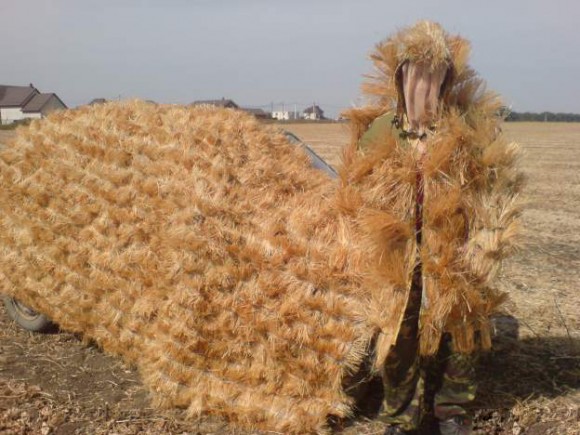 Применение лыка для засидок и маскировочных костюмов.