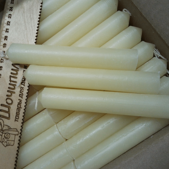 Свеча хозяйственная 15 см. Вес 55-60 гр Свеча хозяйственная 15 см. Вес 55-60 гр