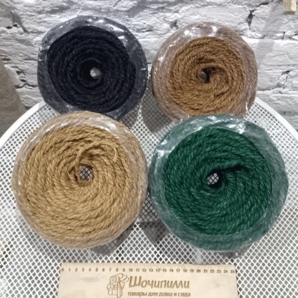 Веревка кокосовая 4-4,5 мм (100 м)
