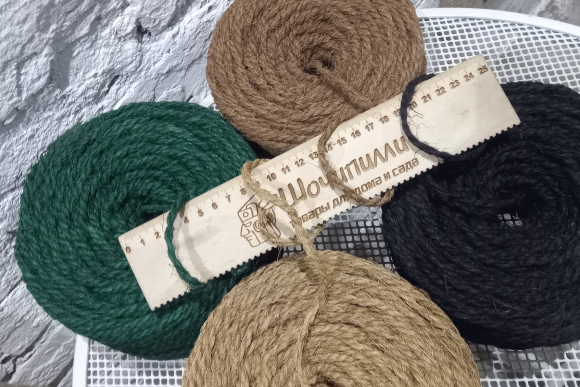 Веревка кокосовая 4-4,5 мм (100 м)