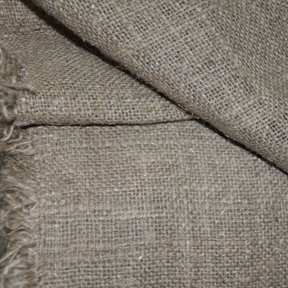 Ткань мешочная 100% лен, плотность 420 гр/м2. Рулон 100м