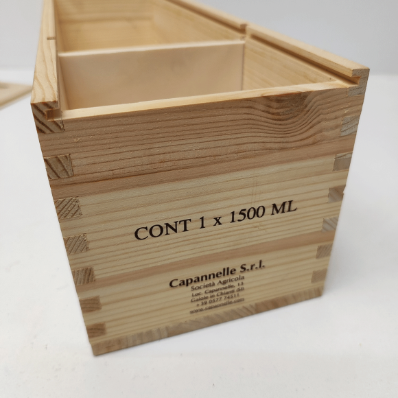 Ящик деревянный из под вина 50&50 (на 1 бутылку 1,5 л) Ящик деревянный из под вина 50&50 (на 1 бутылку 1,5 л)