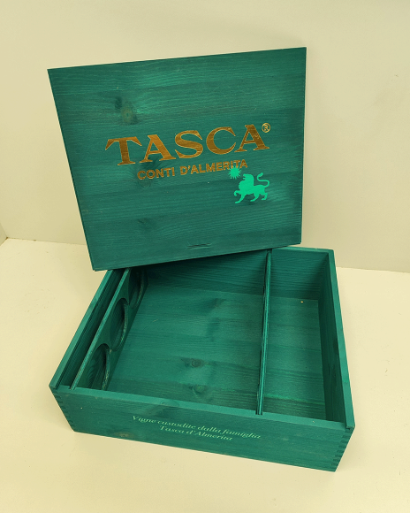 Ящик винный Tasca, Oremus БУ на 3 бутылки (деревянный)