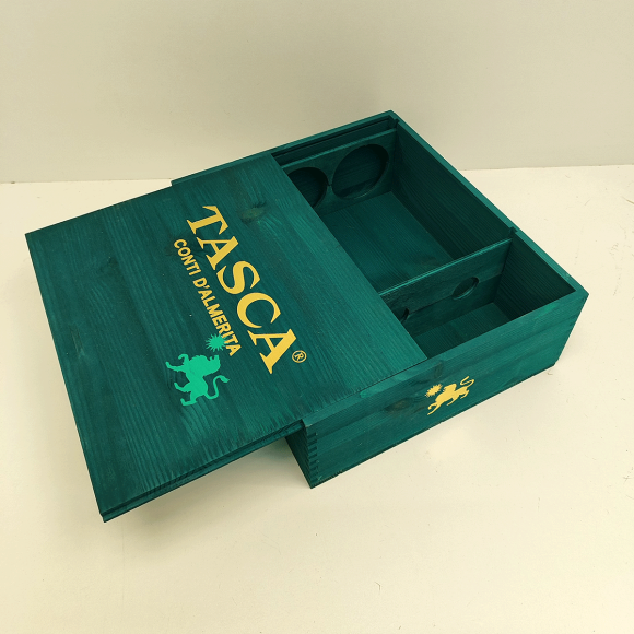 Ящик винный Tasca, Oremus БУ на 3 бутылки (деревянный)