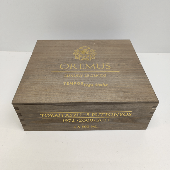 Ящик винный Tasca, Oremus БУ на 3 бутылки (деревянный)