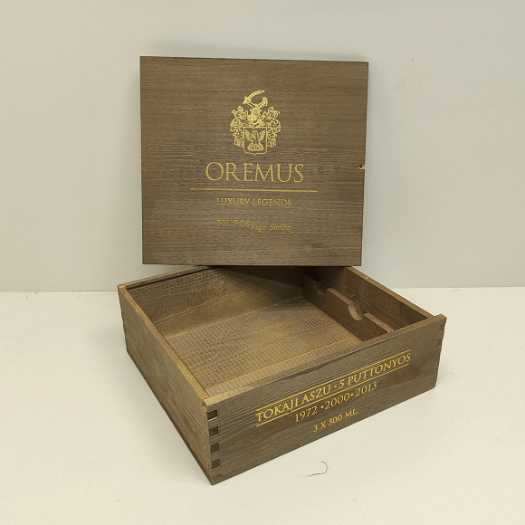 Ящик винный Tasca, Oremus БУ на 3 бутылки (деревянный)