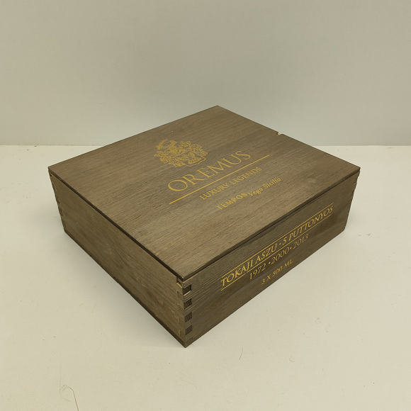 Ящик винный Tasca, Oremus БУ на 3 бутылки (деревянный)