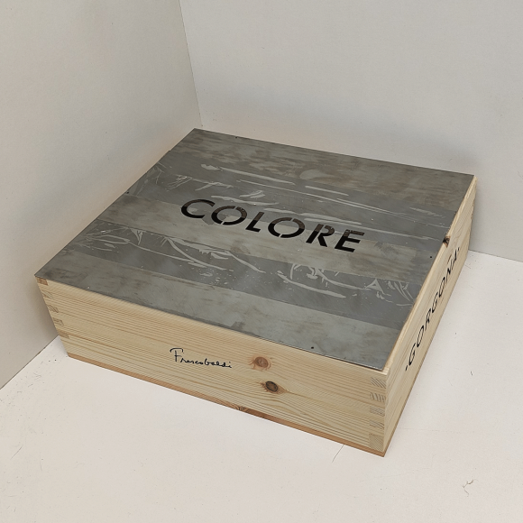 Ящик деревянный со стальной крышкой Color 29х33х11 см