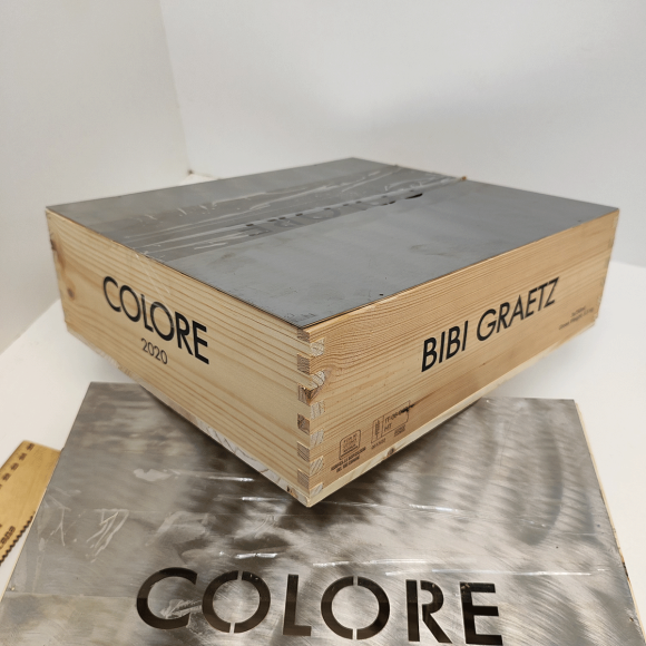 Ящик деревянный со стальной крышкой Color 29х33х11 см