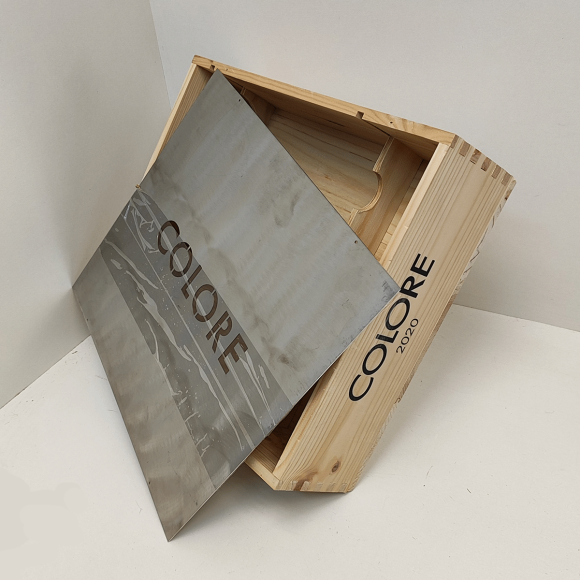 Ящик деревянный со стальной крышкой Color 29х33х11 см