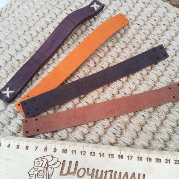 Кожаные ручки 20 см (пара)