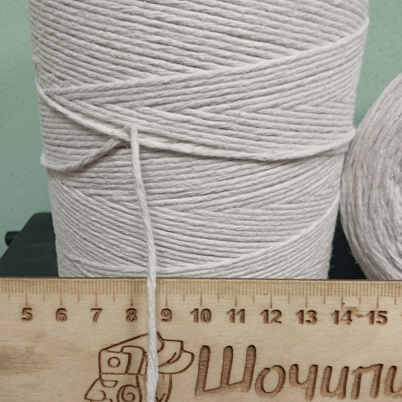 Шпагат хлопковый для макраме 1000 текс (1,5-2 мм) весовой