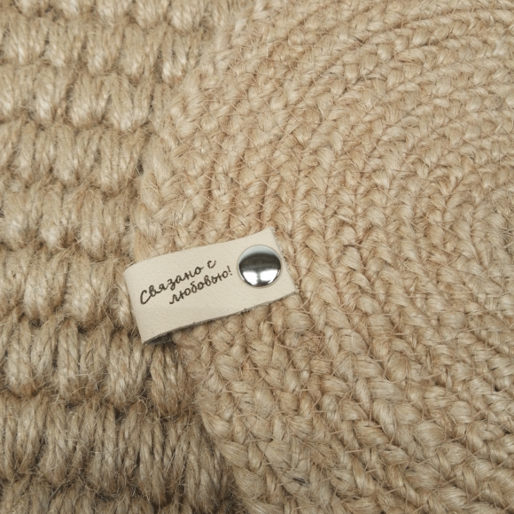 Бирка кожаная с хольнитеном 7,5х1,5 см