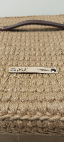 Бирка кожаная с хольнитеном 7,5х1,5 см