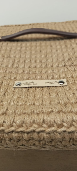 Бирка кожаная с хольнитеном 7,5х1,5 см