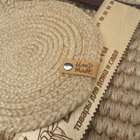 Бирка кожаная с хольнитеном 7,5х1,5 см