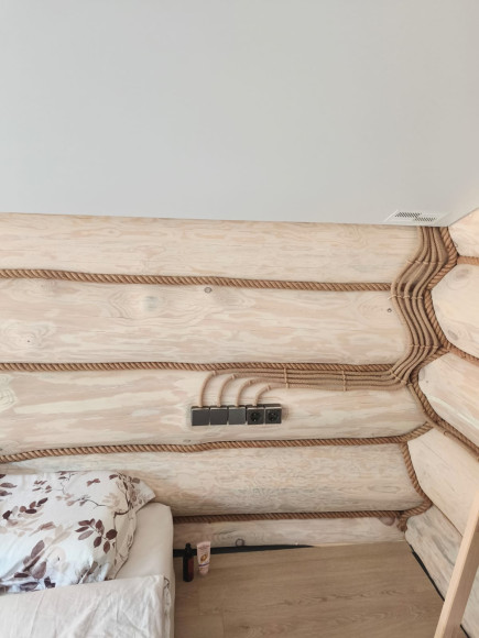 Применение кабеля в джутовой оплетке при монтаже розеток в деревянном доме. г. Горно-Алтайск