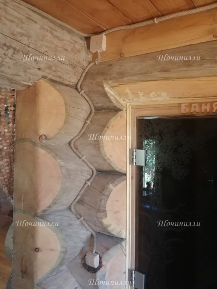 Использование провода в джутовой оплетке в бане. г. Серпухов