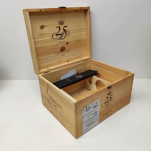 Ящик из под вина на 6 бутылок (юбилейный) Ornellaia 27х23х20 см
