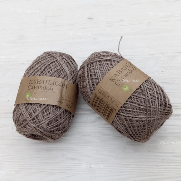 Джутовая пряжа для ручного вязания 4х280 текс (Лен). Длина 90 м