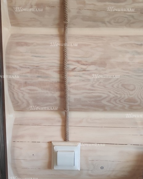 Крепление джутового провода, крепежом в джутовой оплетке. г. Ярославль