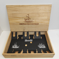 Ящик винный (на 6 бутылок) плоские с крышкой