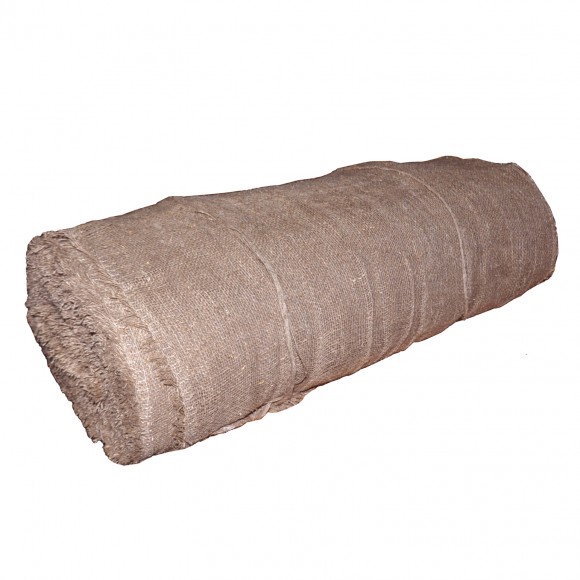 Мешковина джутовая упаковочная (плотность 200 гр/м2) Ширина 110 см Рулон 100 м