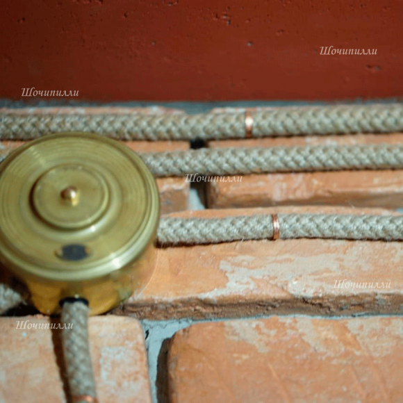 Крепеж для кабеля в оплетке из джута (медный)