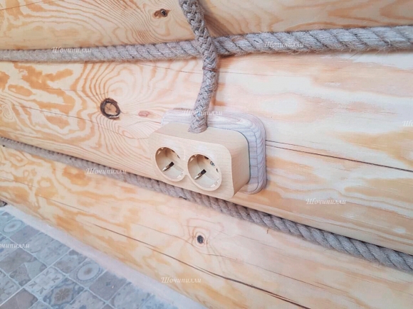 Крепеж для кабеля в оплетке из джута (медный)