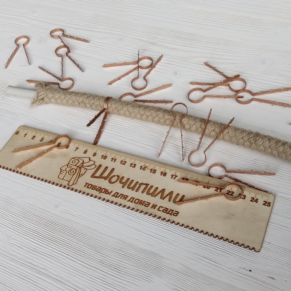 Крепеж для кабеля в оплетке из джута (медный)