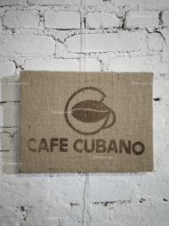 Настенное панно из мешковины "Cafe Cubano"