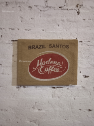 Настенное панно 40х30 см из мешковины "Modena Coffee"