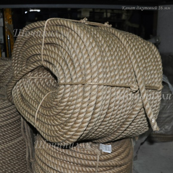 Канат джутовый 16 мм Бабина 18 кг (Метраж 100 м) Канат джутовый 16 мм Бабина 18 кг (Метраж 100 м)