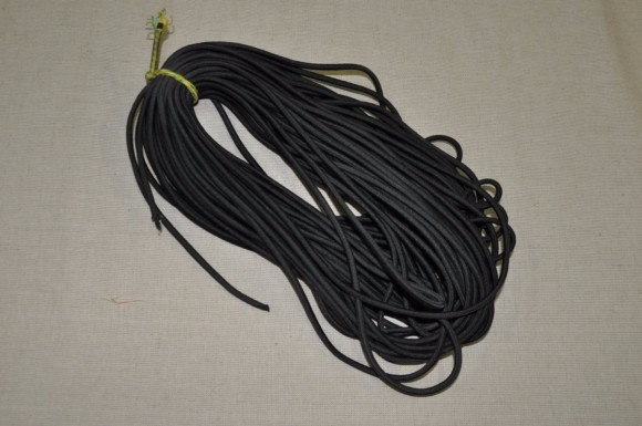 Жгут резиновый многожильный Однотонный 6 мм Длина 25 м (без крючков) Черный