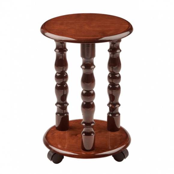 Подставка деревянная на колесиках Тумба малая 45х30х30 см