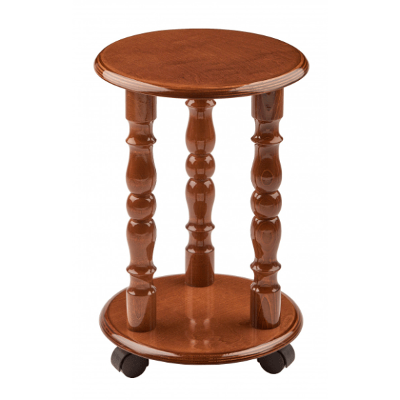 Подставка деревянная на колесиках Тумба малая 45х30х30 см