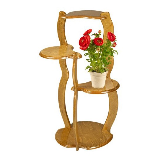 Подставка для комнатных растений Грация на 3 горшка (деревянная)