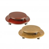 Деревянная подставка напольная Круг на колесиках малый 37 см