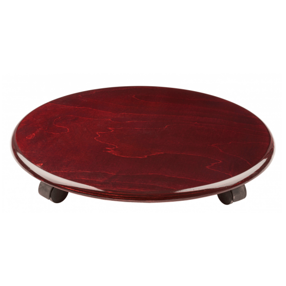 Деревянная подставка напольная Круг на колесиках малый 37 см