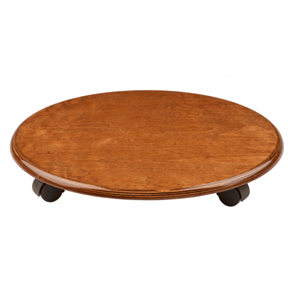 Деревянная подставка напольная Круг на колесиках малый 37 см