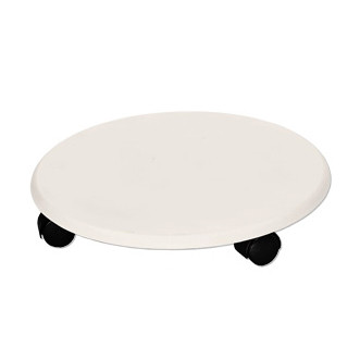 Деревянная подставка напольная Круг на колесиках малый 37 см