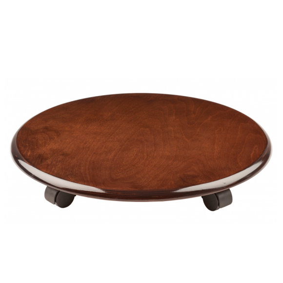 Деревянная подставка напольная Круг на колесиках малый 37 см