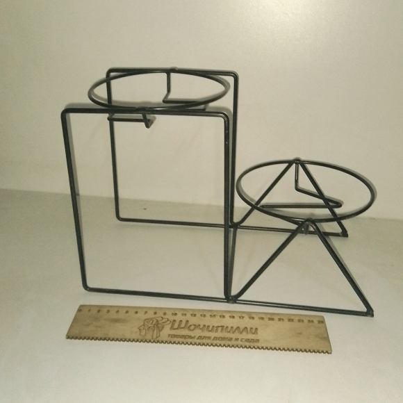 Подставка для цветов на подоконник Геометрия на 2 цветка Подставка для цветов на подоконник Геометрия на 2 цветка