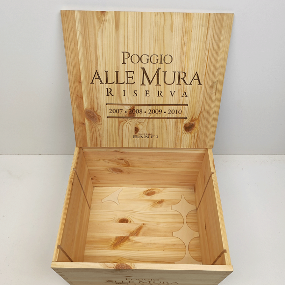 Деревянный ящик из под вина Banfi на 12 бутылок с крышкой