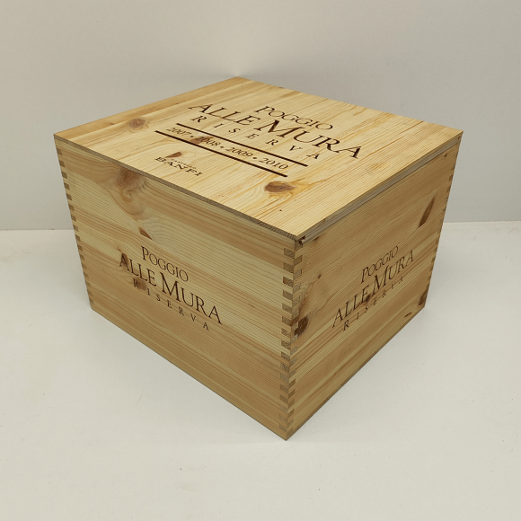 Деревянный ящик из под вина Banfi на 12 бутылок с крышкой