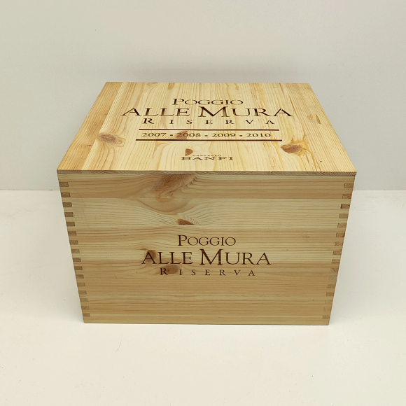 Деревянный ящик из под вина Banfi на 12 бутылок с крышкой