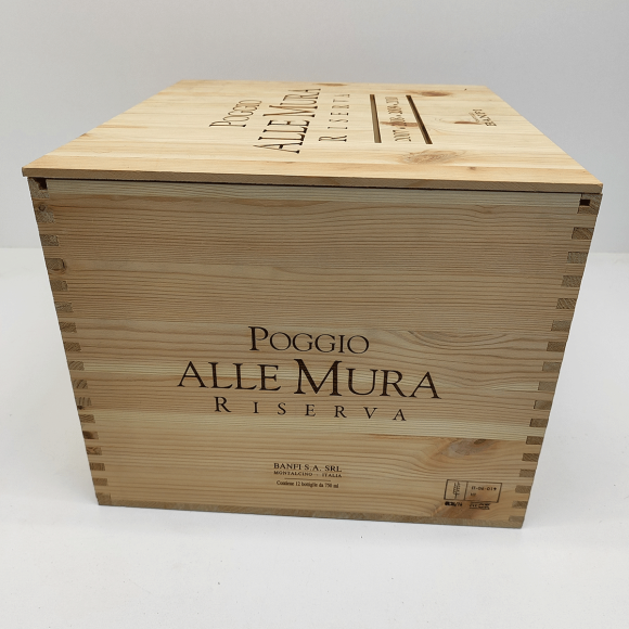 Деревянный ящик из под вина Banfi на 12 бутылок с крышкой